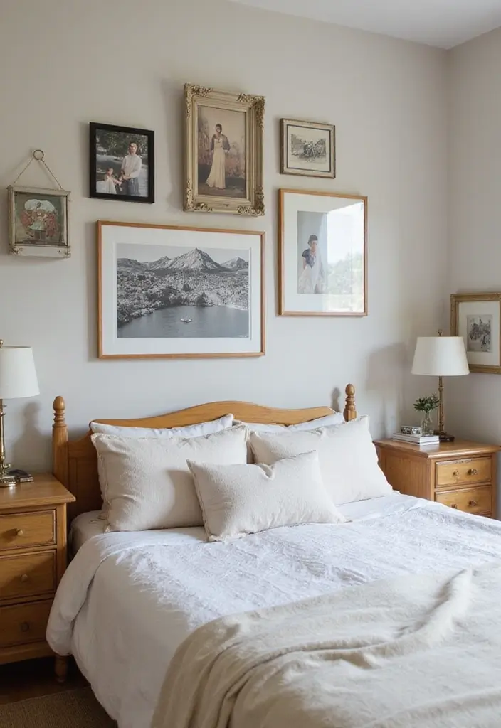 25 Bedroom Decor Ideas with Light Wood Furniture and Neutral Tones 22 25 Bedroom Decor Ideas with Light Wood Furniture and Neutral Tones - 12. Personalized Touches