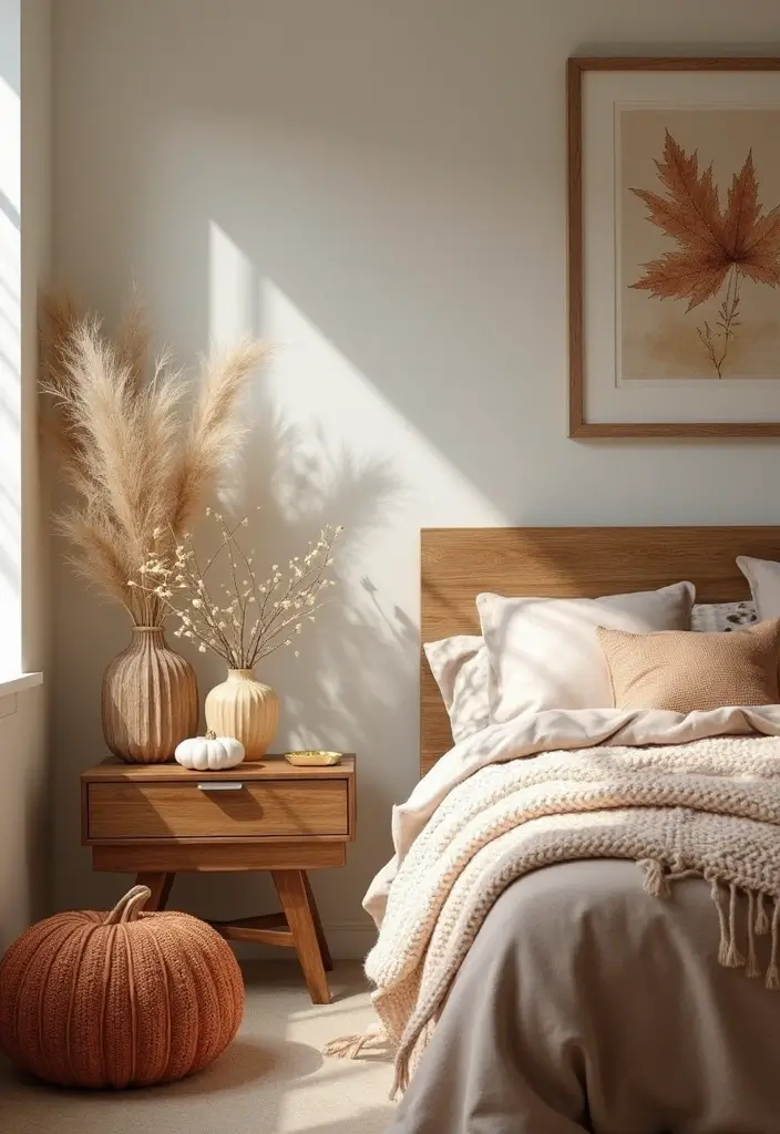 25 Bedroom Decor Ideas with Light Wood Furniture and Neutral Tones 30 25 Bedroom Decor Ideas with Light Wood Furniture and Neutral Tones - 16. Seasonal Decor Changes