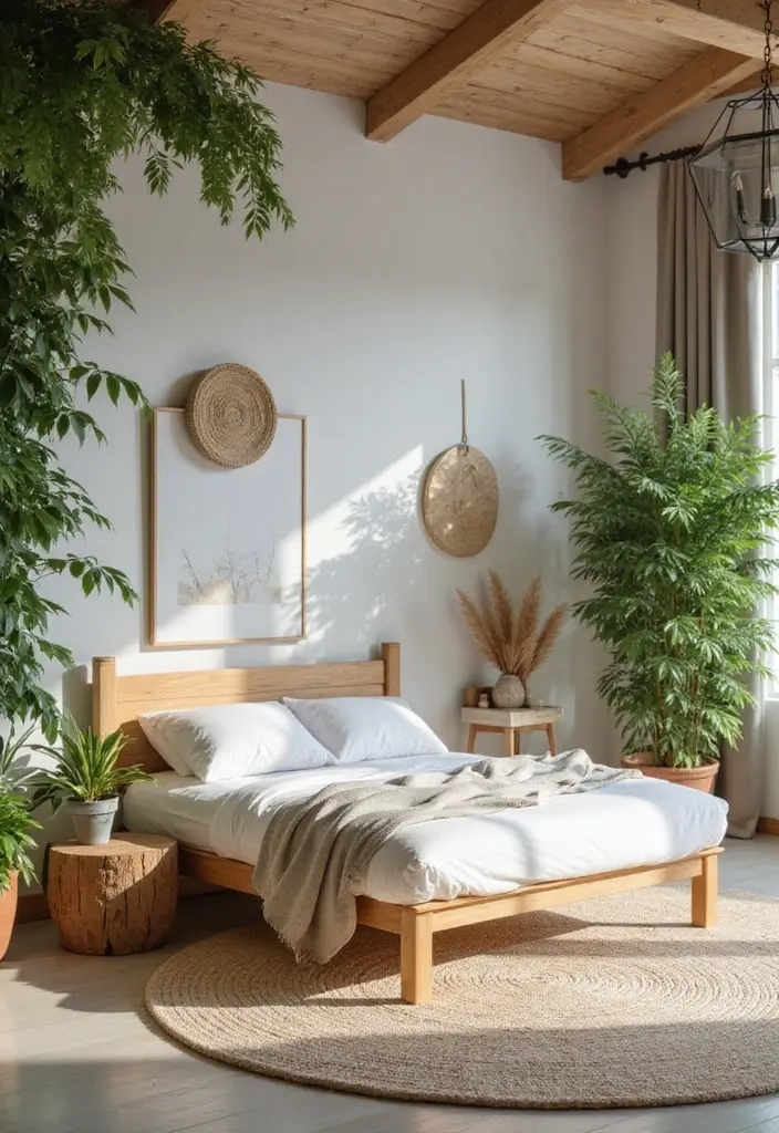 25 Bedroom Decor Ideas with Light Wood Furniture and Neutral Tones 13 25 Bedroom Decor Ideas with Light Wood Furniture and Neutral Tones - 7. Natural Elements
