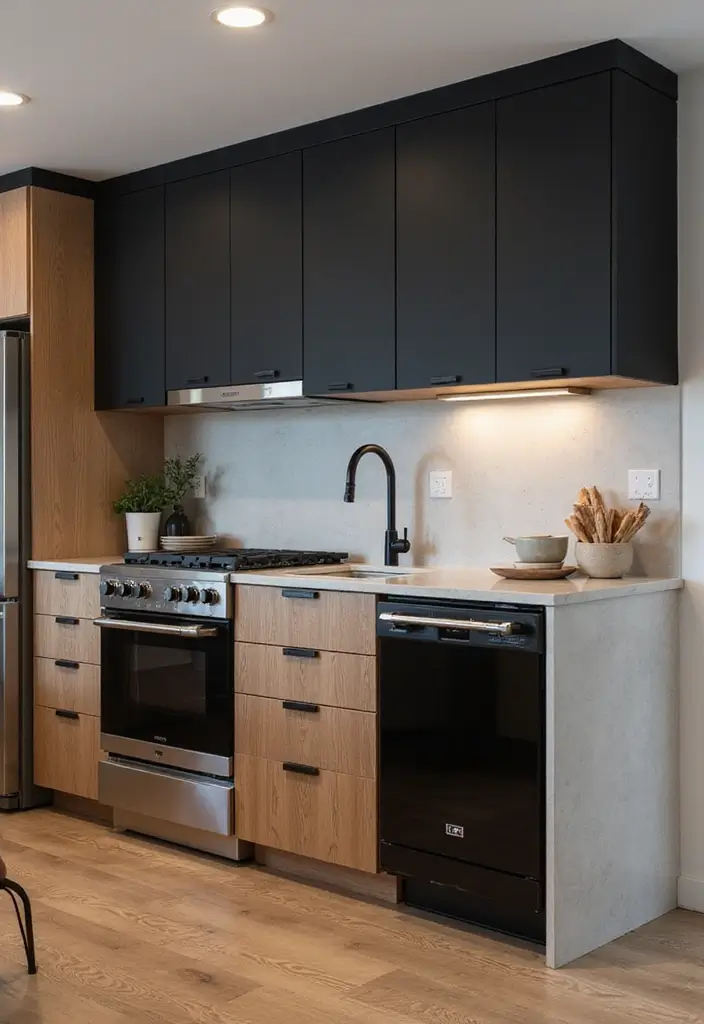 25 Black White and Wood Kitchen Decor Ideas for a Clean Look 55 25 Black White and Wood Kitchen Decor Ideas for a Clean Look - 17. Modern Appliances