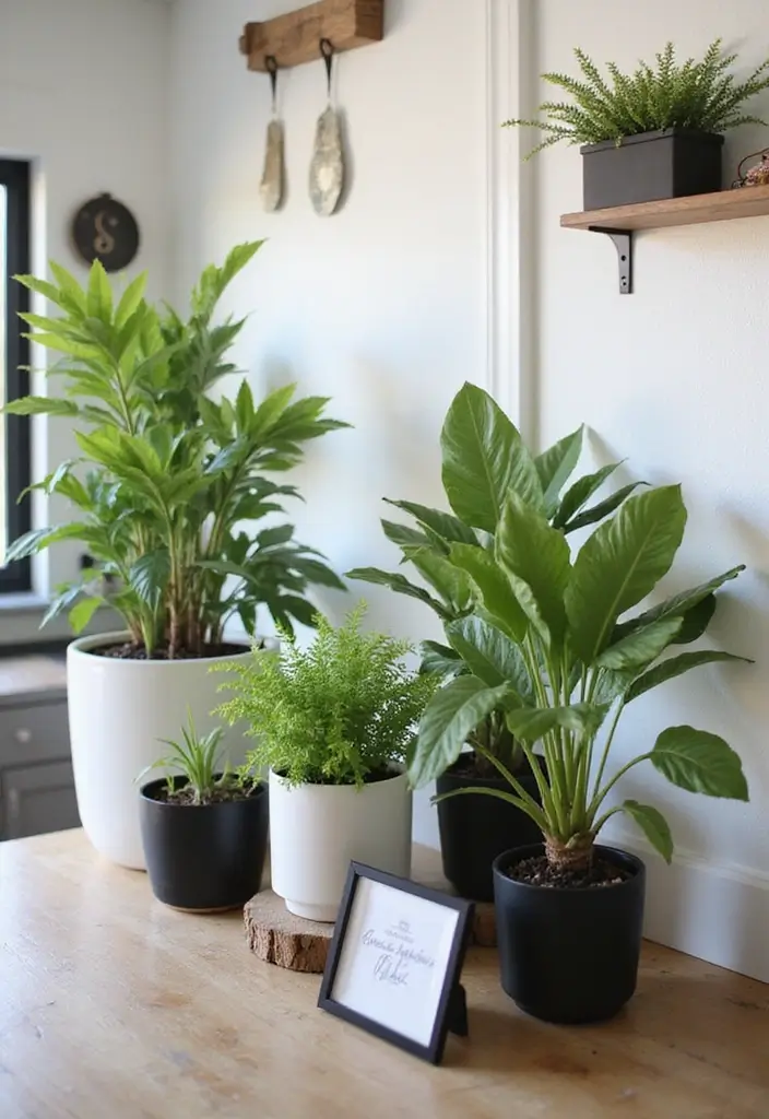 25 Black White and Wood Kitchen Decor Ideas for a Clean Look 65 25 Black White and Wood Kitchen Decor Ideas for a Clean Look - 21. Thoughtful Plant Arrangements