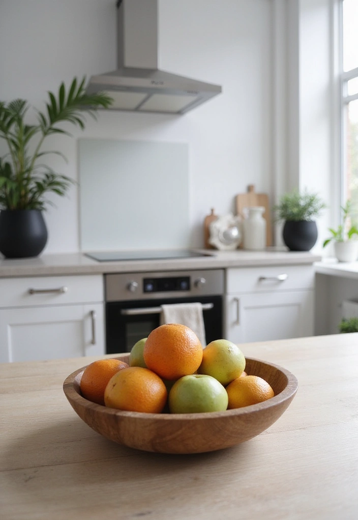 25 Black White and Wood Kitchen Decor Ideas for a Clean Look 24 25 Black White and Wood Kitchen Decor Ideas for a Clean Look - 6. Minimalist Centerpieces