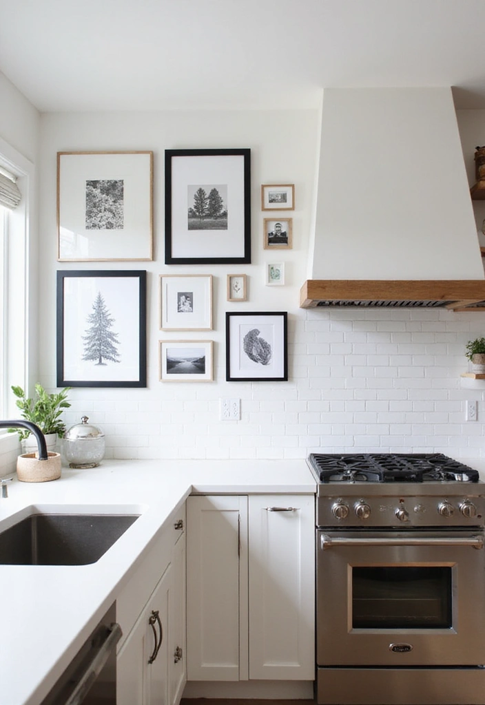 25 Black White and Wood Kitchen Decor Ideas for a Clean Look 31 25 Black White and Wood Kitchen Decor Ideas for a Clean Look - 7. Black and White Artwork