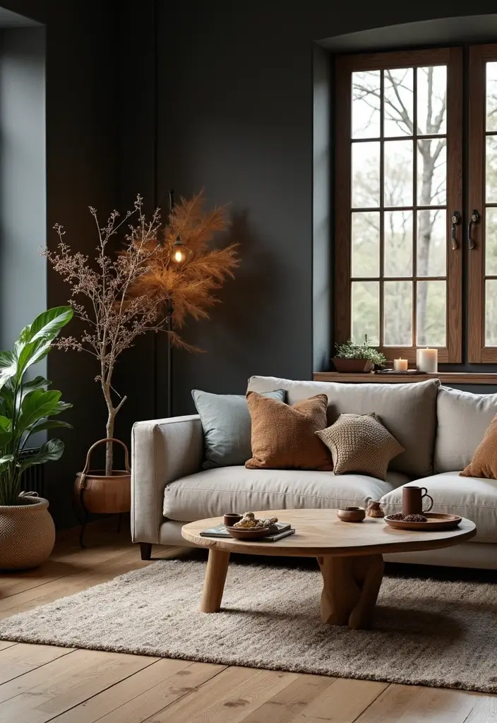 25 Black Wood and Green Decor Ideas for Earthy Modern Homes 36 25 Black Wood and Green Decor Ideas for Earthy Modern Homes - 20. Black Wood and Green Decor for Seasonal Changes