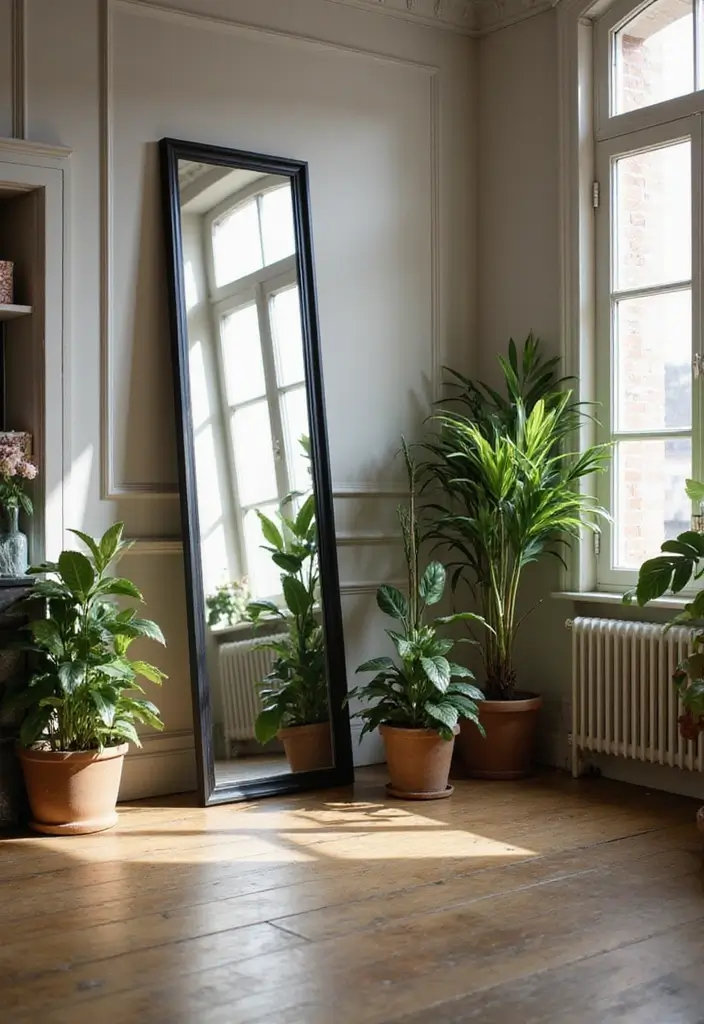 25 Black Wood and Green Decor Ideas for Earthy Modern Homes 3 25 Black Wood and Green Decor Ideas for Earthy Modern Homes - 3. Black Wood Framed Mirrors with Green Accents