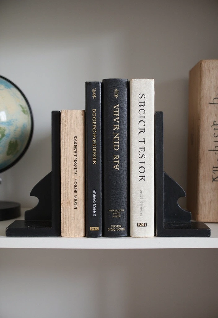 25 Black and Wood Office Decor Ideas That Boost Productivity 39 25 Black and Wood Office Decor Ideas That Boost Productivity - 15. Black and Wood Bookends