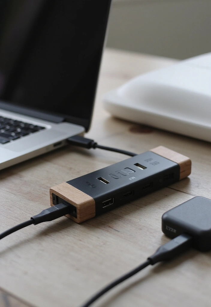 25 Black and Wood Office Decor Ideas That Boost Productivity 49 25 Black and Wood Office Decor Ideas That Boost Productivity - 21. Black and Wood USB Hubs