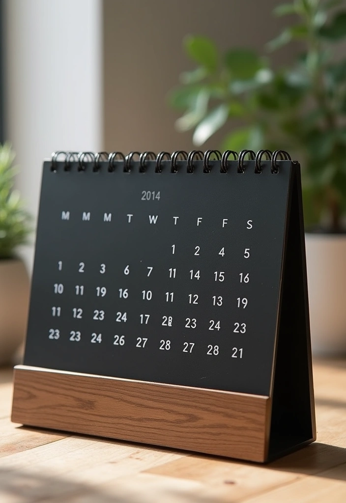 25 Black and Wood Office Decor Ideas That Boost Productivity 71 25 Black and Wood Office Decor Ideas That Boost Productivity - 25. Black and Wood Calendar