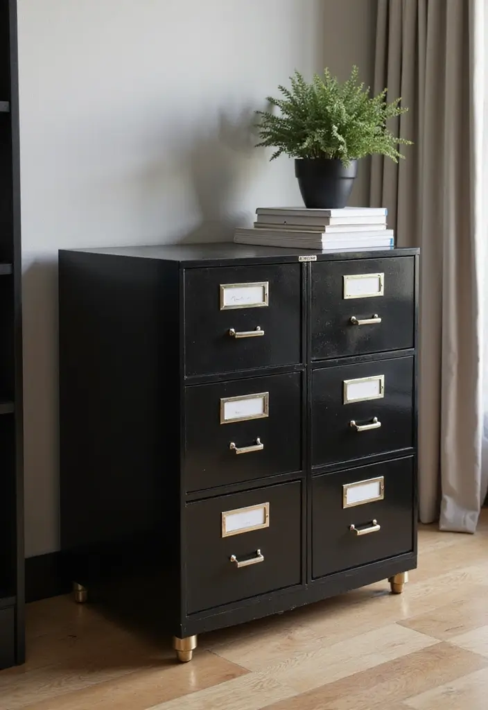 25 Black and Wood Office Decor Ideas That Boost Productivity 17 25 Black and Wood Office Decor Ideas That Boost Productivity - 7. Black and Wood Filing Cabinets
