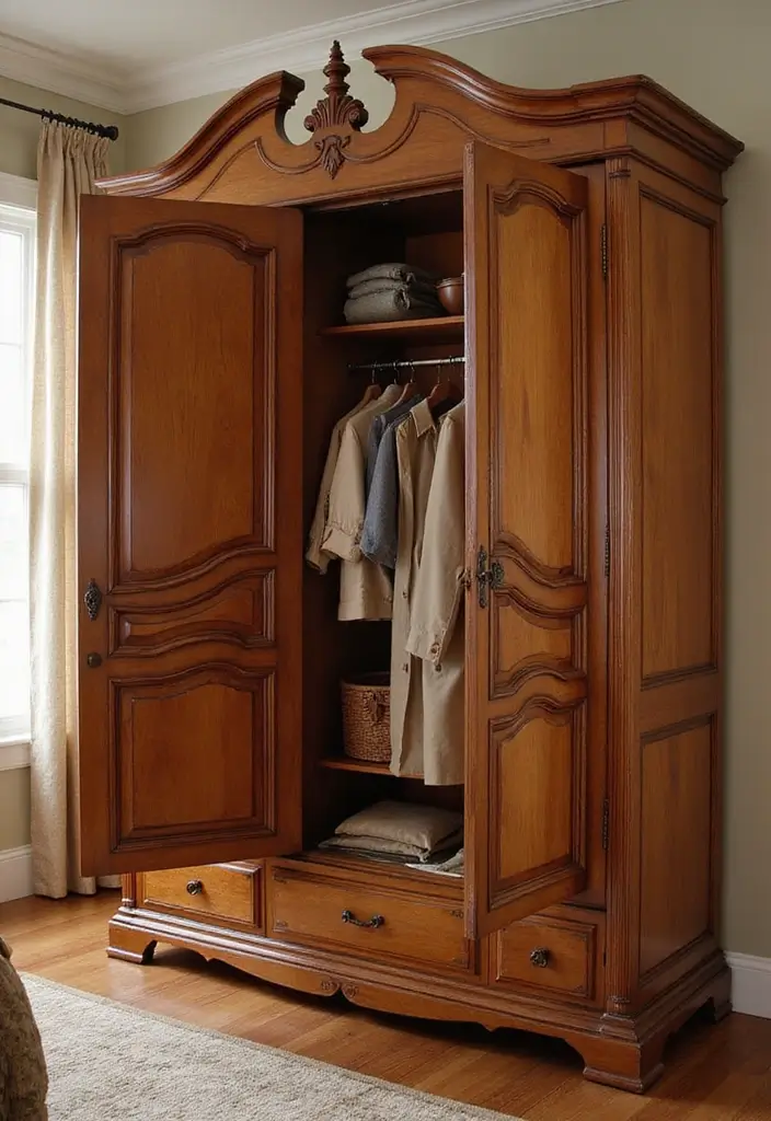25 Cherry Wood Bedroom Furniture Decor Ideas for a Classic Look 63 25 Cherry Wood Bedroom Furniture Decor Ideas for a Classic Look - 11. Cherry Wood Wardrobe