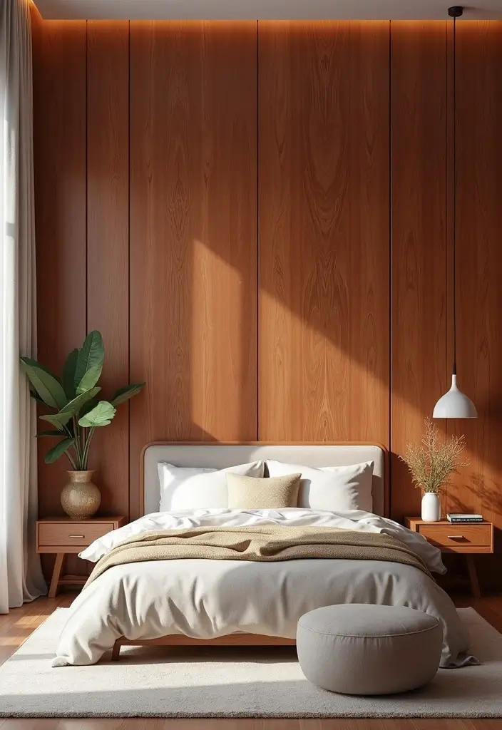 25 Cherry Wood Bedroom Furniture Decor Ideas for a Classic Look 72 25 Cherry Wood Bedroom Furniture Decor Ideas for a Classic Look - 14. Cherry Wood Accent Wall
