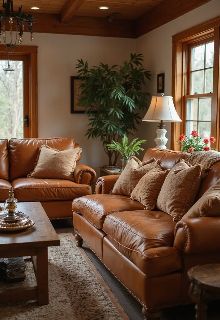 25 Cherry Wood Living Room Decor Ideas That Add Rich Warmth 34 25 Cherry Wood Living Room Decor Ideas That Add Rich Warmth - 18. Cherry Wood Decorative Pillows