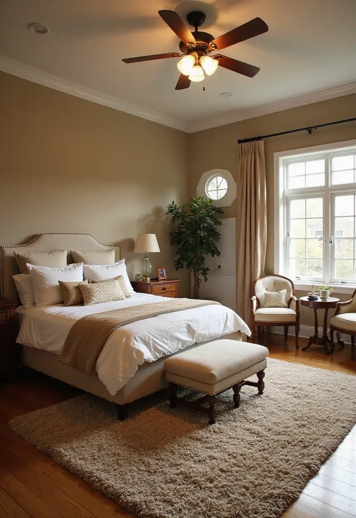 25 Cozy Master Bedroom Decor Ideas with Dark Wood Furniture 39 25 Cozy Master Bedroom Decor Ideas with Dark Wood Furniture - 11. Cozy Rugs