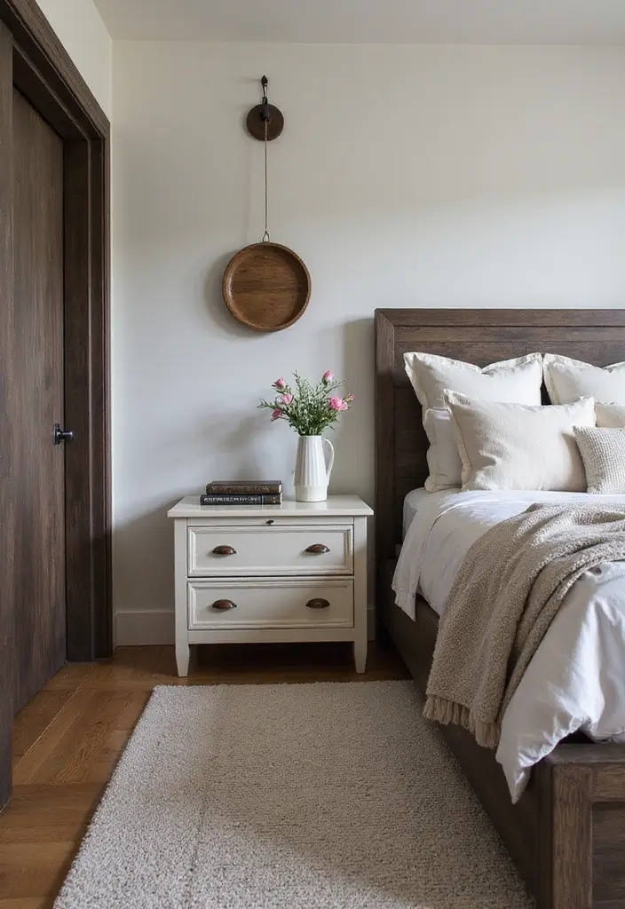 25 Cozy Master Bedroom Decor Ideas with Dark Wood Furniture 41 25 Cozy Master Bedroom Decor Ideas with Dark Wood Furniture - 13. Painted Furniture