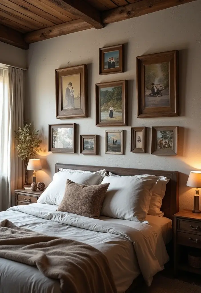 25 Cozy Master Bedroom Decor Ideas with Dark Wood Furniture 8 25 Cozy Master Bedroom Decor Ideas with Dark Wood Furniture - 2. Rustic Wall Decor