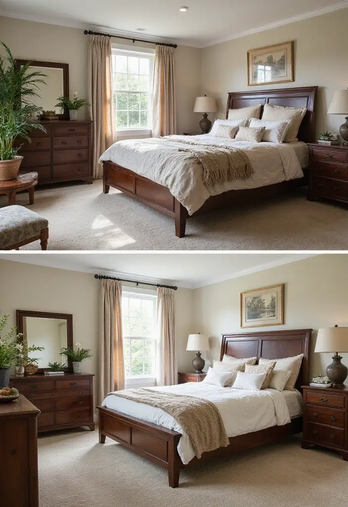25 Cozy Master Bedroom Decor Ideas with Dark Wood Furniture 68 25 Cozy Master Bedroom Decor Ideas with Dark Wood Furniture - 22. Seasonal Decor Changes