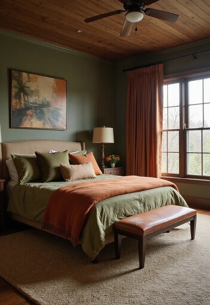 25 Cozy Master Bedroom Decor Ideas with Dark Wood Furniture 20 25 Cozy Master Bedroom Decor Ideas with Dark Wood Furniture - 4. Earthy Color Combinations