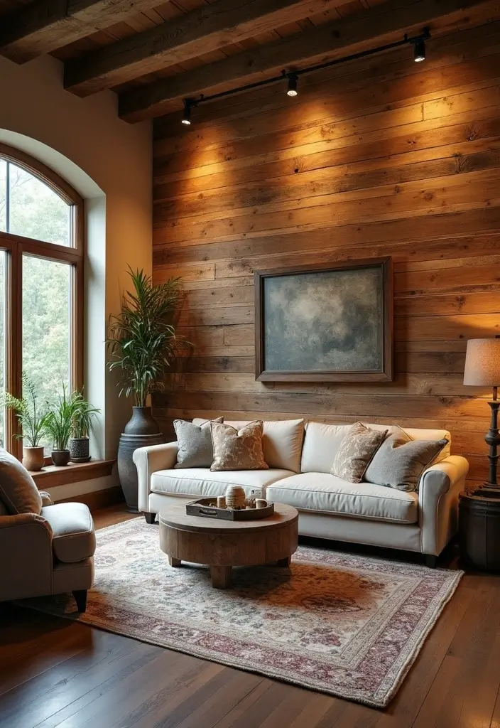 25 Creative Wood Wall Design Ideas for Modern Interiors 1 25 Creative Wood Wall Design Ideas for Modern Interiors - 1. Rustic Charm with Reclaimed Wood