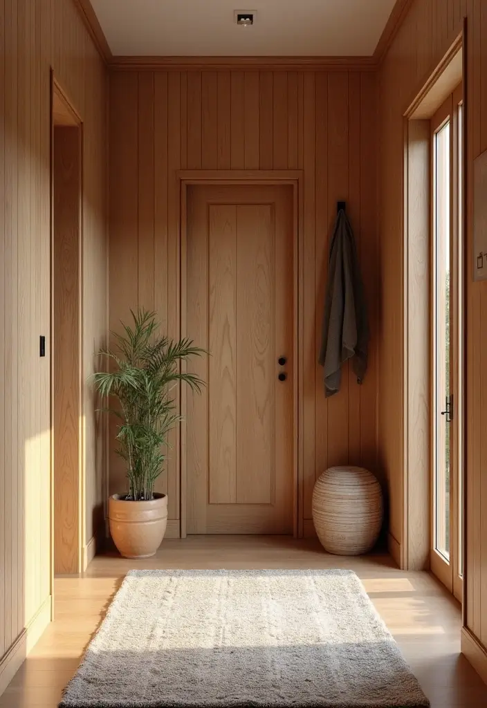 25 Creative Wood Wall Design Ideas for Modern Interiors 56 25 Creative Wood Wall Design Ideas for Modern Interiors - 22. Wood Wall Panelling in Entryways