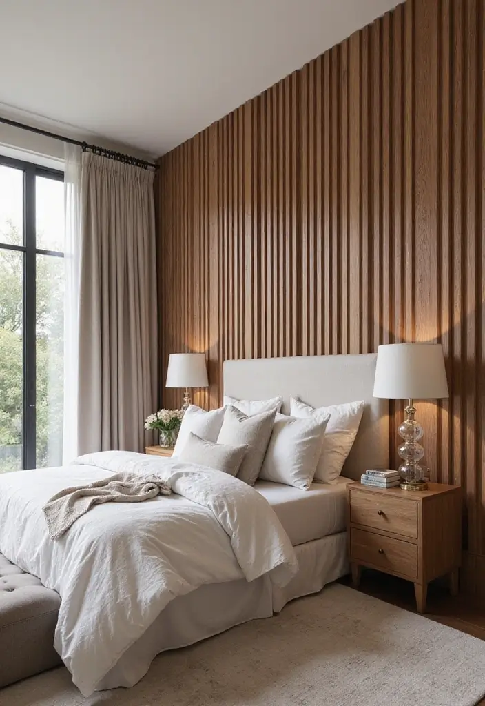 25 Creative Wood Wall Design Ideas for Modern Interiors 5 25 Creative Wood Wall Design Ideas for Modern Interiors - 3. Vertical Wooden Strips for Height