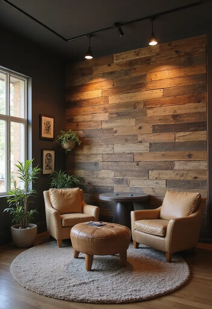 25 Creative Wood Wall Design Ideas for Modern Interiors 11 25 Creative Wood Wall Design Ideas for Modern Interiors - 7. Pallet Wood Walls for a Casual Look