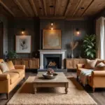 25 Dark Brown Wood Floor Living Room Decor Ideas for a Warm Modern Look