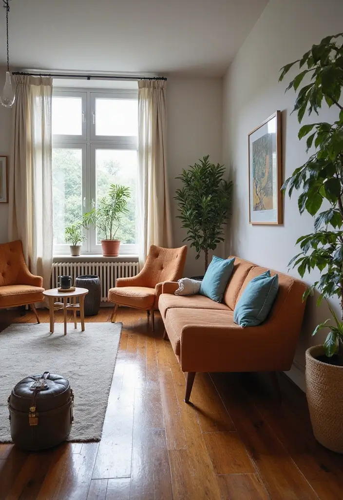 25 Dark Brown Wood Floor Living Room Decor Ideas for a Warm Modern Look 74 25 Dark Brown Wood Floor Living Room Decor Ideas for a Warm Modern Look - 16. Accent Chairs