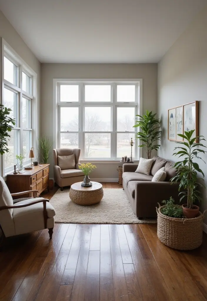 25 Dark Brown Wood Floor Living Room Decor Ideas for a Warm Modern Look 93 25 Dark Brown Wood Floor Living Room Decor Ideas for a Warm Modern Look - 21. Creative Use of Space
