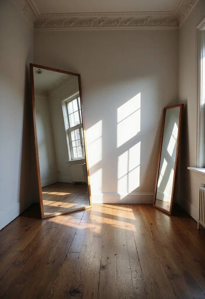 25 Decor Ideas That Match Perfectly with Dark Wood Floors 38 25 Decor Ideas That Match Perfectly with Dark Wood Floors - 18. Large Mirrors to Reflect Light
