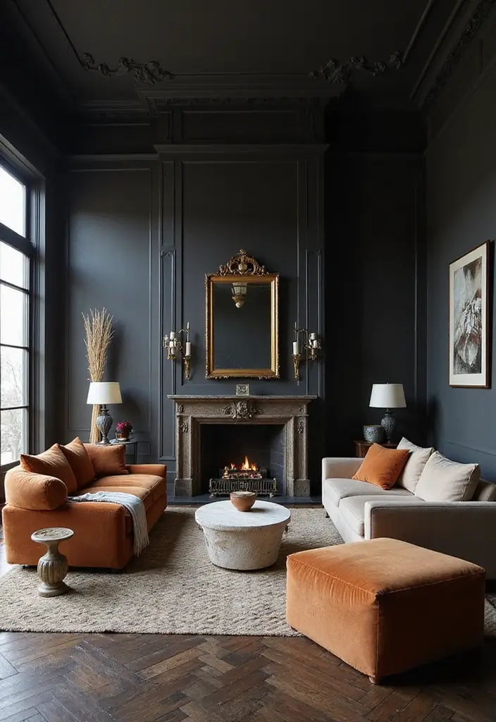 25 Decor Ideas That Match Perfectly with Dark Wood Floors 42 25 Decor Ideas That Match Perfectly with Dark Wood Floors - 20. Statement Furniture for a Bold Touch
