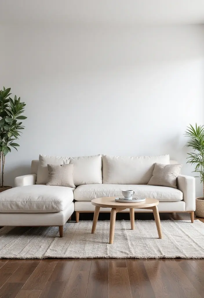 25 Decor Ideas That Match Perfectly with Dark Wood Floors 9 25 Decor Ideas That Match Perfectly with Dark Wood Floors - 3. Minimalistic Furniture in Light Hues
