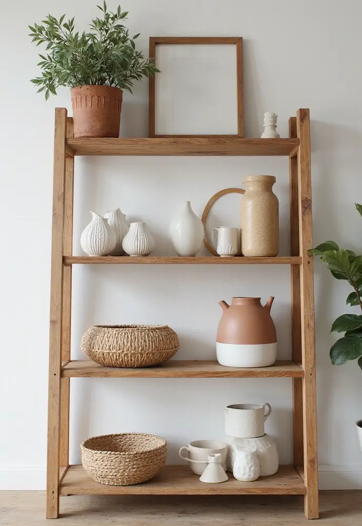 25 Dining Room Shelf Decor Ideas with Wooden Accents 34 25 Dining Room Shelf Decor Ideas with Wooden Accents - 16. Grouping with Intent