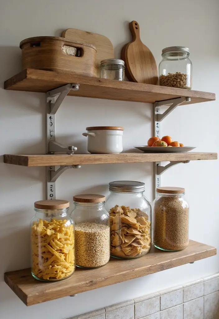 25 Dining Room Shelf Decor Ideas with Wooden Accents 36 25 Dining Room Shelf Decor Ideas with Wooden Accents - 18. Practical Kitchen Items