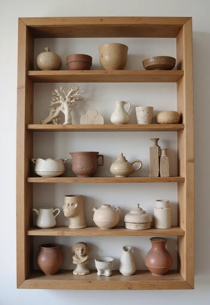 25 Dining Room Shelf Decor Ideas with Wooden Accents 16 25 Dining Room Shelf Decor Ideas with Wooden Accents - 4. Artistic Displays