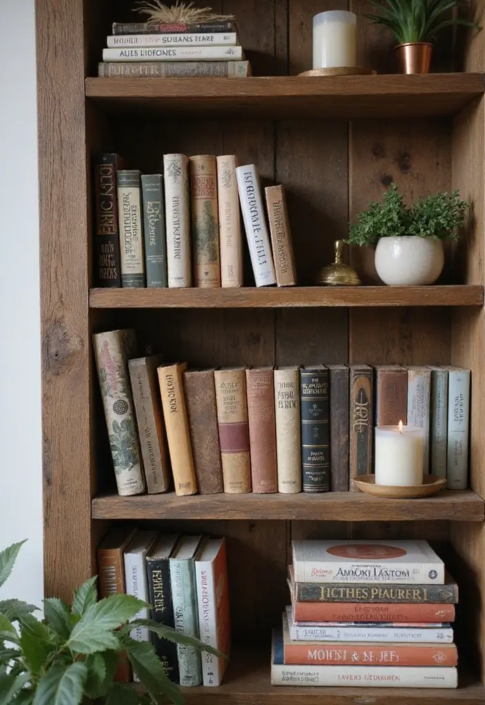 25 Dining Room Shelf Decor Ideas with Wooden Accents 26 25 Dining Room Shelf Decor Ideas with Wooden Accents - 8. Books as Decor