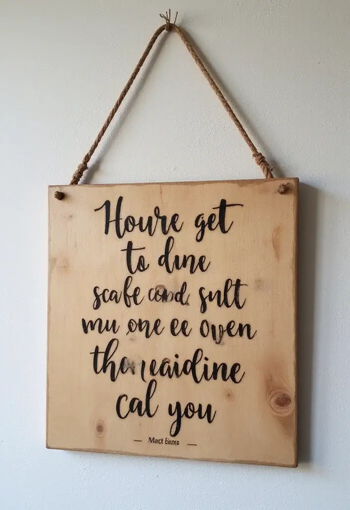 25 Easy DIY Home Decor Wood Project Ideas for Beginners 16 25 Easy DIY Home Decor Wood Project Ideas for Beginners - 10. Wooden Signage