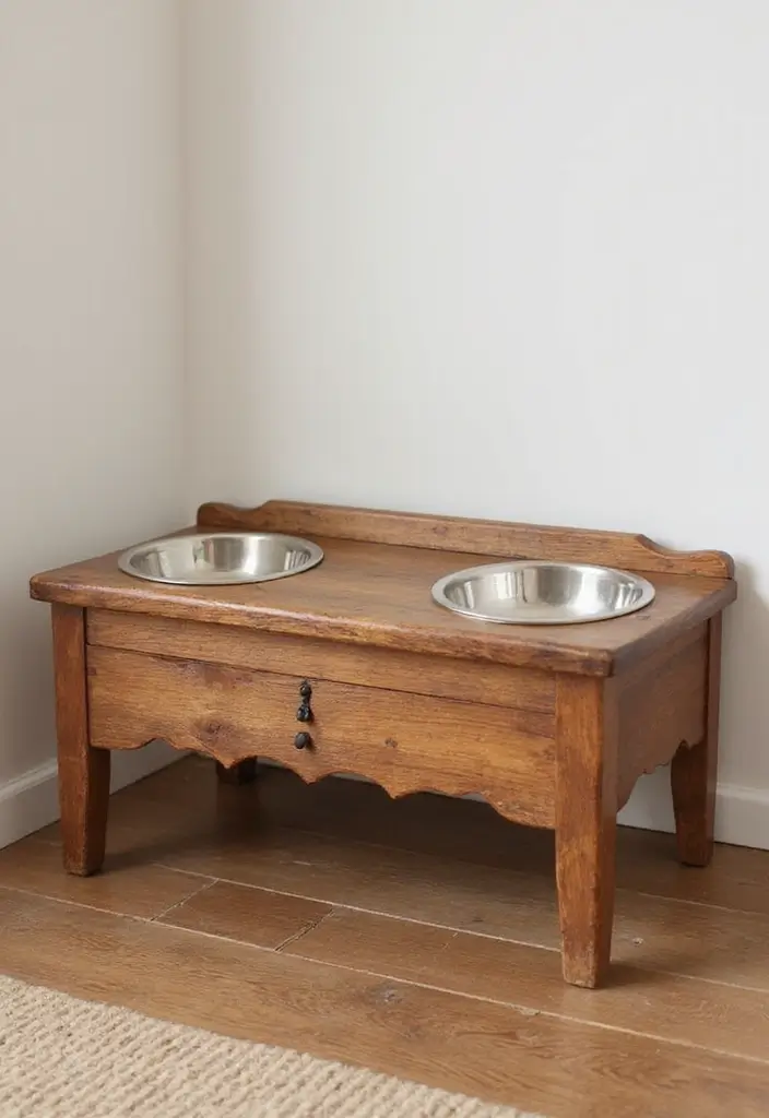 25 Easy DIY Home Decor Wood Project Ideas for Beginners 23 25 Easy DIY Home Decor Wood Project Ideas for Beginners - 13. Wooden Pet Feeding Station