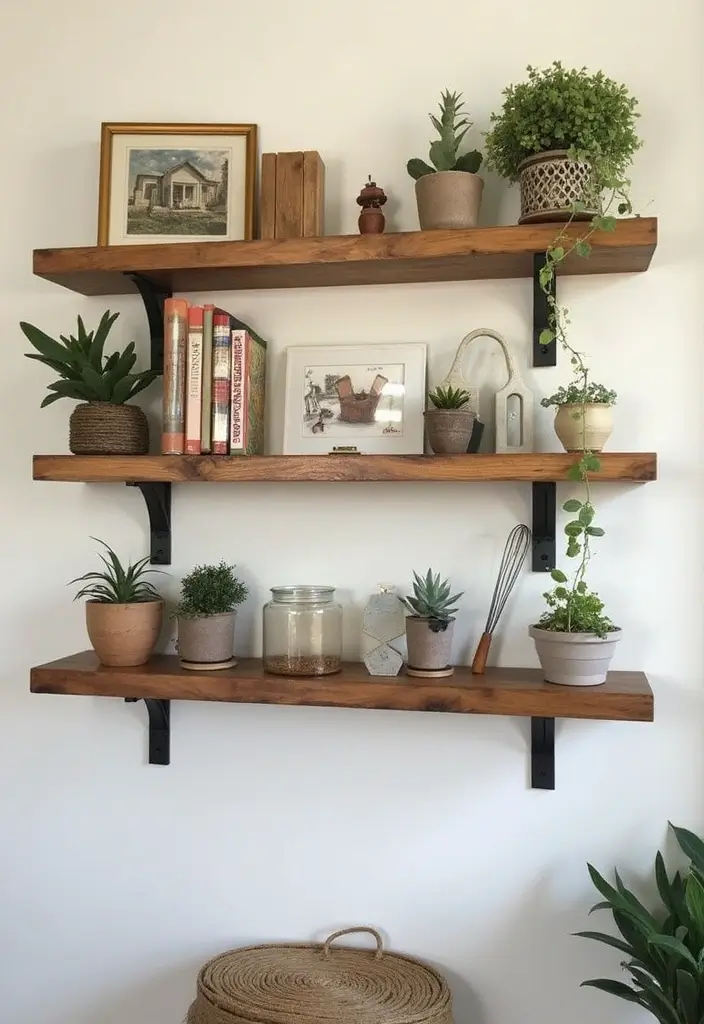 25 Easy DIY Home Decor Wood Project Ideas for Beginners 2 25 Easy DIY Home Decor Wood Project Ideas for Beginners - 2. Upcycled Wooden Shelves