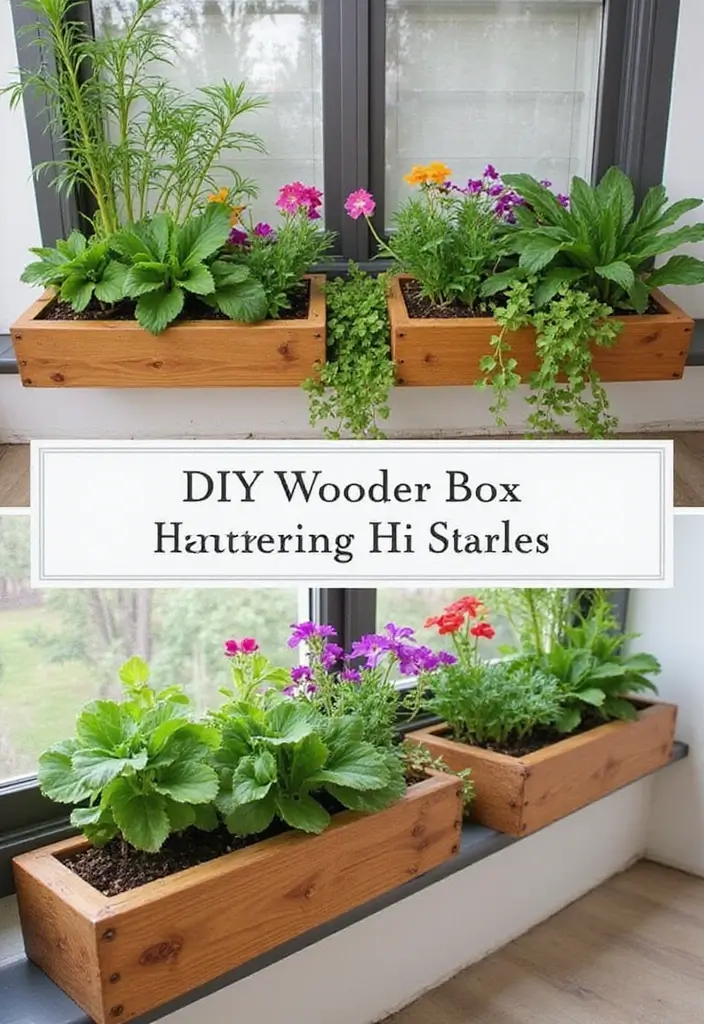 25 Easy DIY Home Decor Wood Project Ideas for Beginners 10 25 Easy DIY Home Decor Wood Project Ideas for Beginners - 4. DIY Wooden Planter Boxes