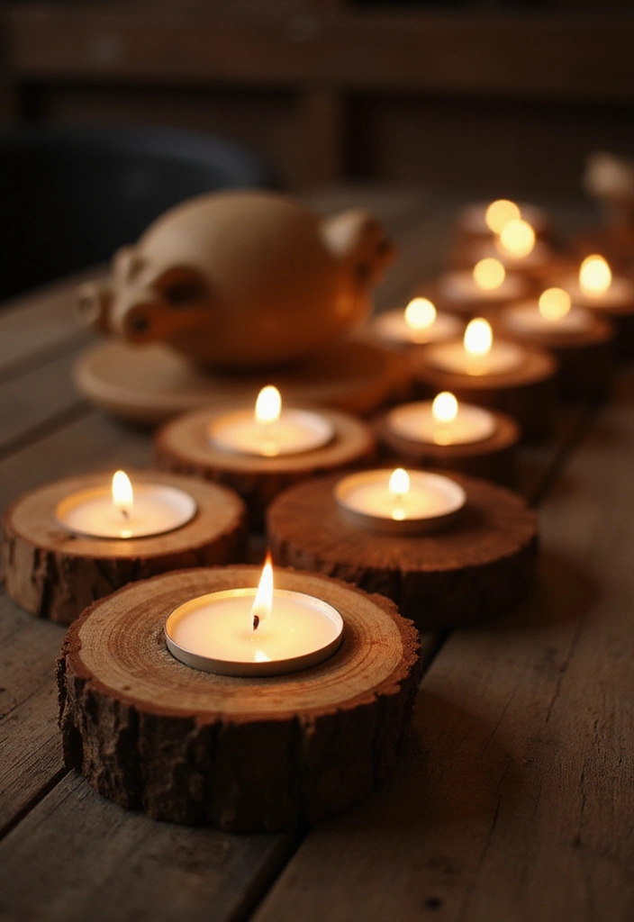 25 Easy DIY Home Decor Wood Project Ideas for Beginners 13 25 Easy DIY Home Decor Wood Project Ideas for Beginners - 7. Wooden Candle Holders