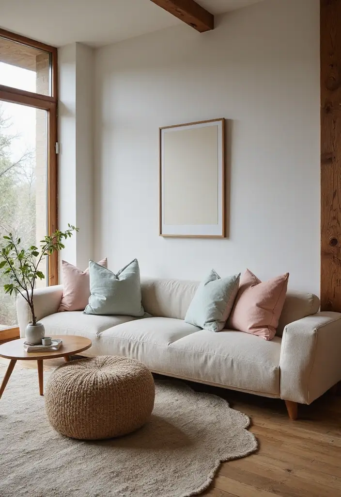 25 Living Room Decor Ideas Featuring Rich Dark Wood Finishes 56 25 Living Room Decor Ideas Featuring Rich Dark Wood Finishes - 20. Dark Wood and Soft Pastels