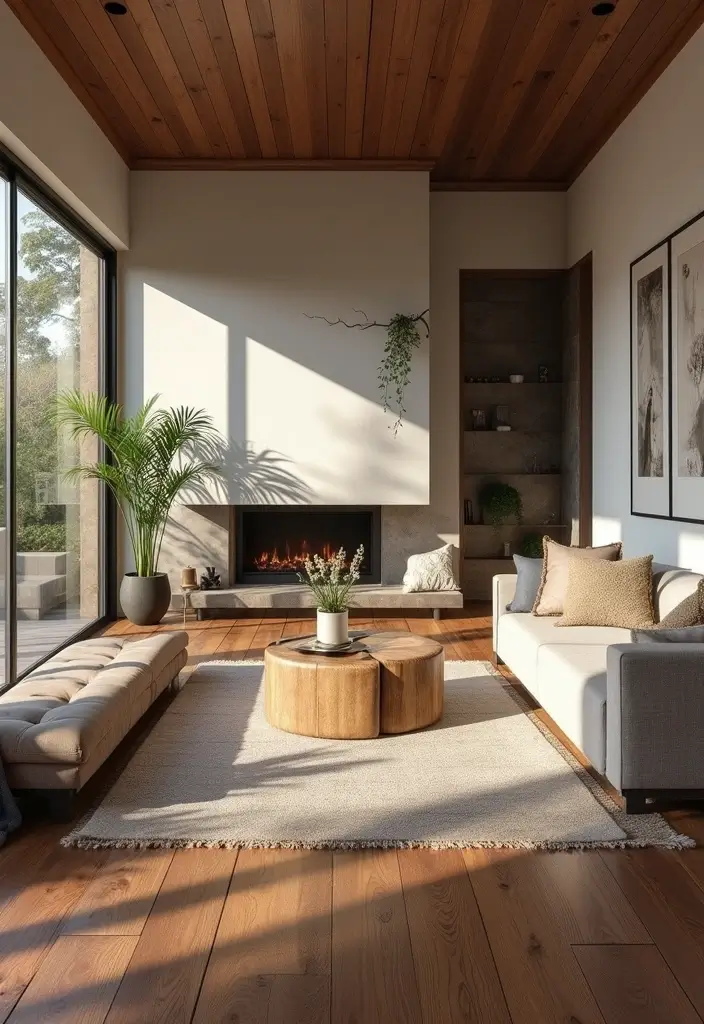25 Living Room Decor Ideas Featuring Rich Dark Wood Finishes 10 25 Living Room Decor Ideas Featuring Rich Dark Wood Finishes - 4. Dark Wood Flooring for a Rustic Touch
