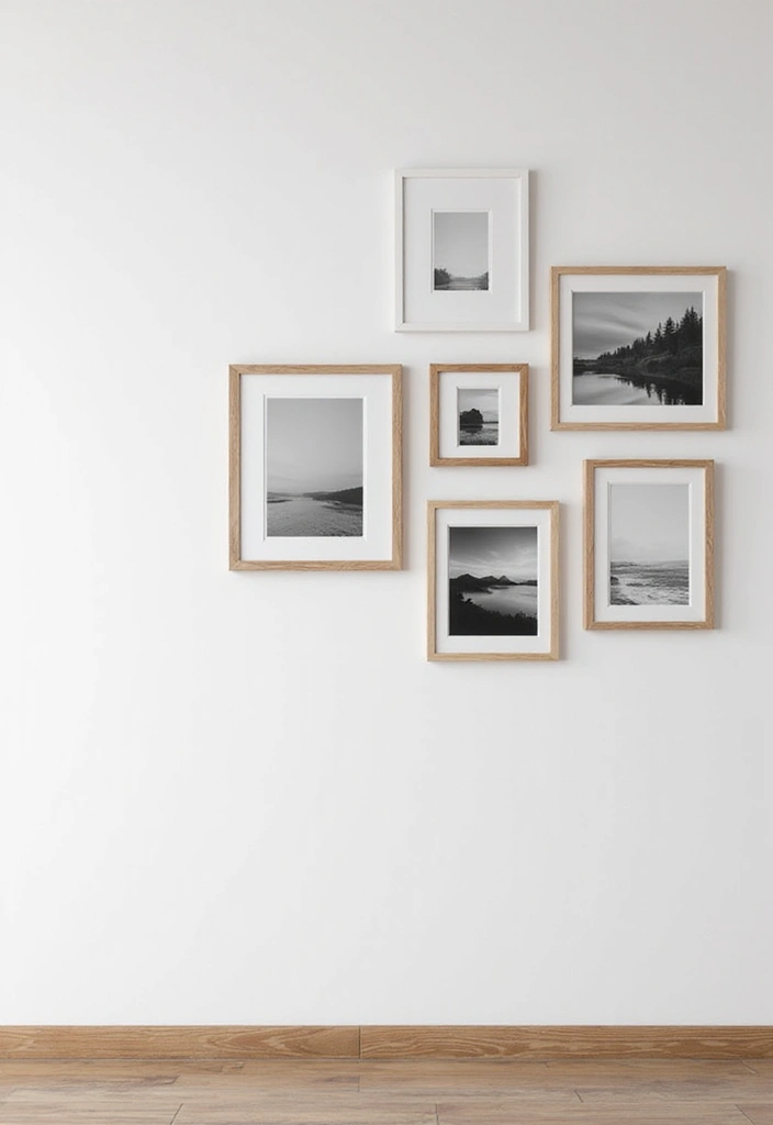 25 Natural Wood Black and White Decor Ideas for Modern Homes 37 25 Natural Wood Black and White Decor Ideas for Modern Homes - 7. Minimalist Wood Frames