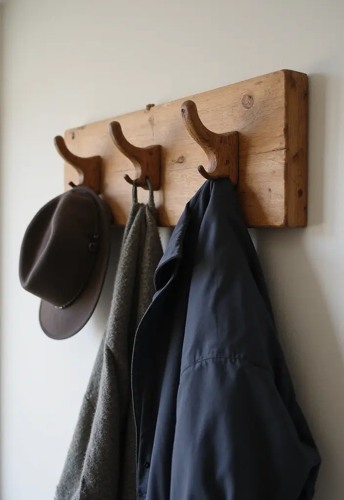 25 Simple DIY Wood Projects for Chic and Affordable Home Decor 64 25 Simple DIY Wood Projects for Chic and Affordable Home Decor - 14. Rustic Wood Hooks