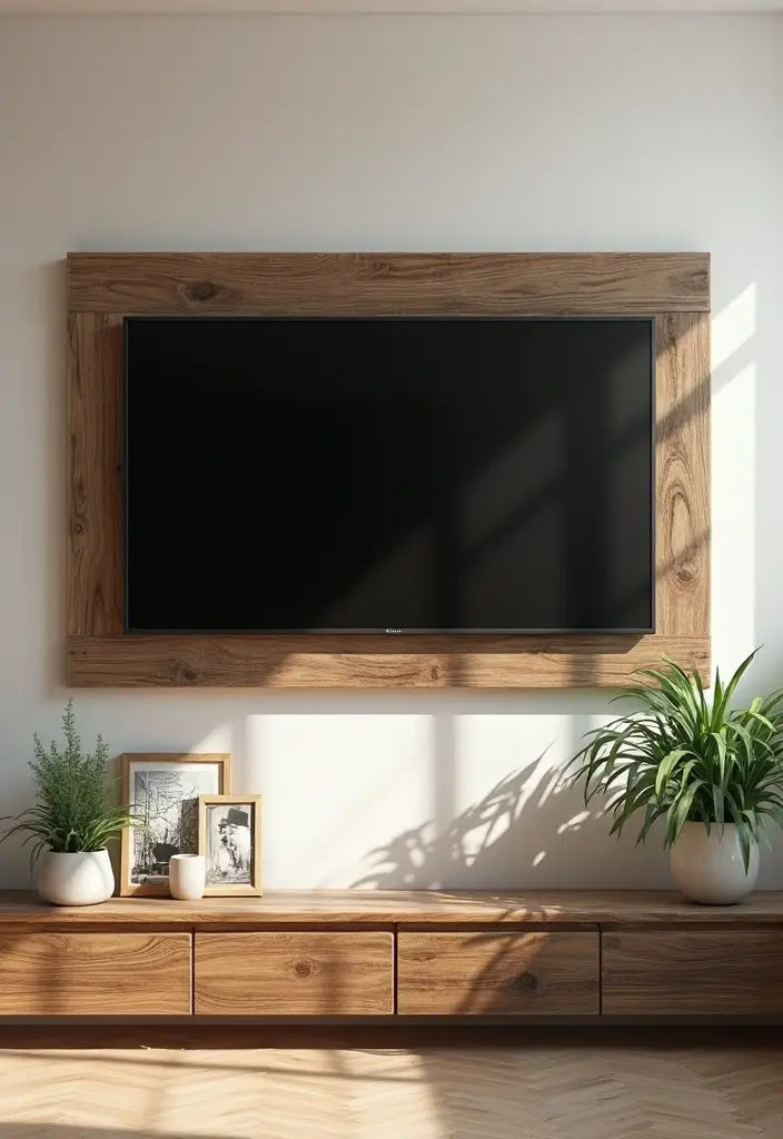 25 TV Wall Decor Ideas Using Pallet Wood 1 25 TV Wall Decor Ideas Using Pallet Wood - 1. Rustic Pallet Wood Frame