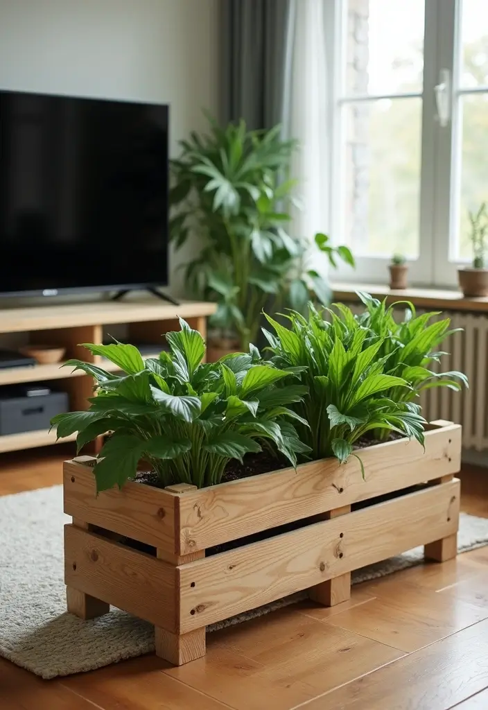 25 TV Wall Decor Ideas Using Pallet Wood 30 25 TV Wall Decor Ideas Using Pallet Wood - 16. Pallet Wood Planter Box
