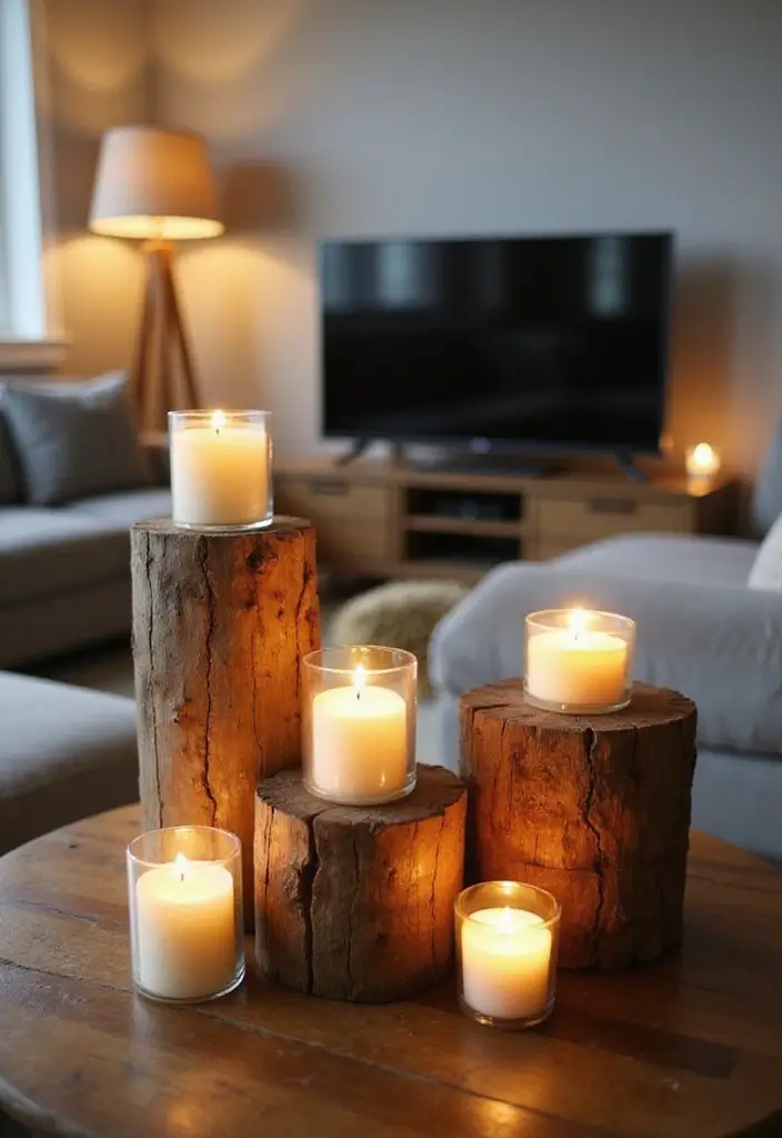 25 TV Wall Decor Ideas Using Pallet Wood 31 25 TV Wall Decor Ideas Using Pallet Wood - 17. Pallet Wood Candle Holders