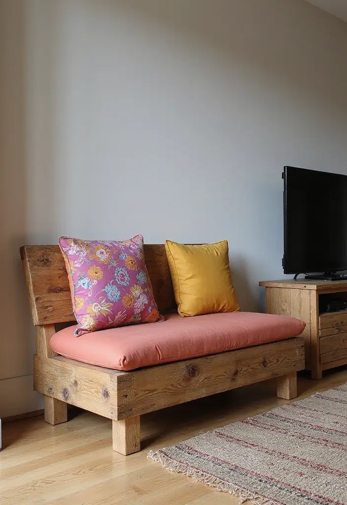 25 TV Wall Decor Ideas Using Pallet Wood 35 25 TV Wall Decor Ideas Using Pallet Wood - 21. Reclaimed Pallet Wood Bench