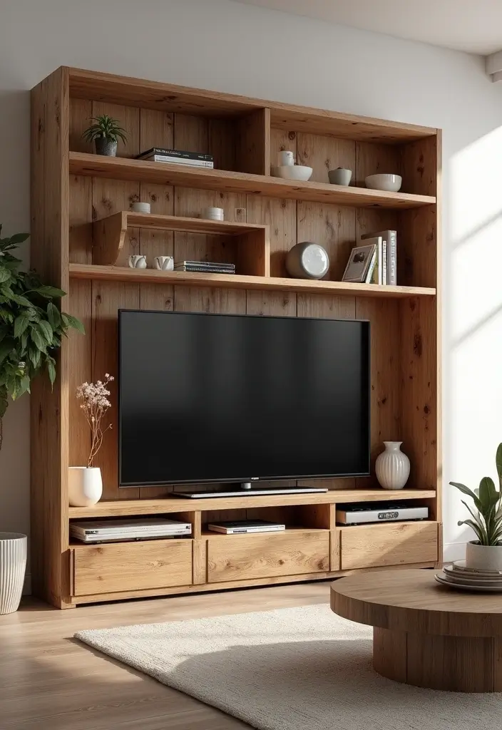 25 TV Wall Decor Ideas Using Pallet Wood 36 25 TV Wall Decor Ideas Using Pallet Wood - 22. Pallet Wood Display Case