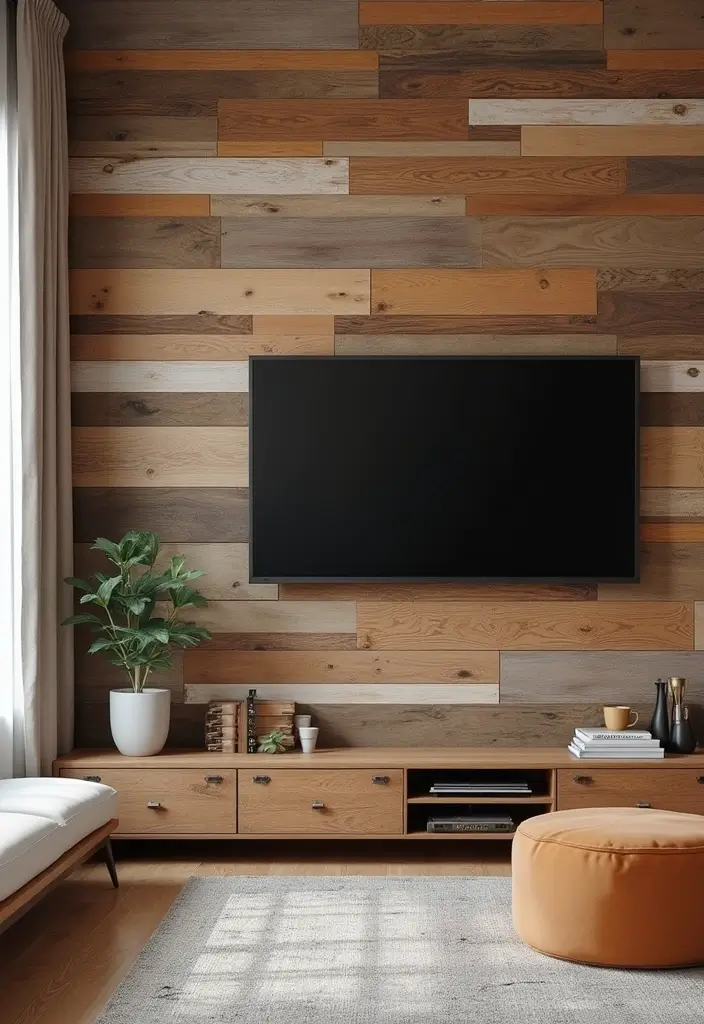 25 TV Wall Decor Ideas Using Pallet Wood 3 25 TV Wall Decor Ideas Using Pallet Wood - 3. Pallet Wood Wall Panels